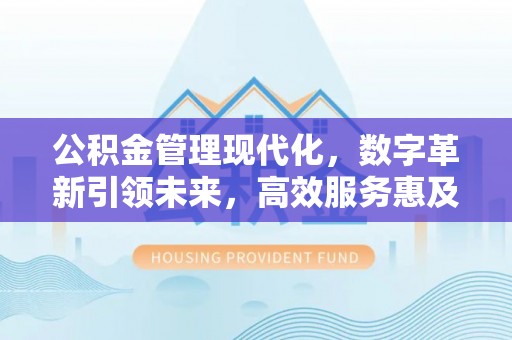 晋源公积金管理现代化，数字革新引领未来，高效服务惠及民生